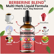 Kun Shafi Berberine Liquid Drops with Ceylon Cinnamon – Chromium, Bitter Melon & Turmeric Blood Sugar Support (60ml)